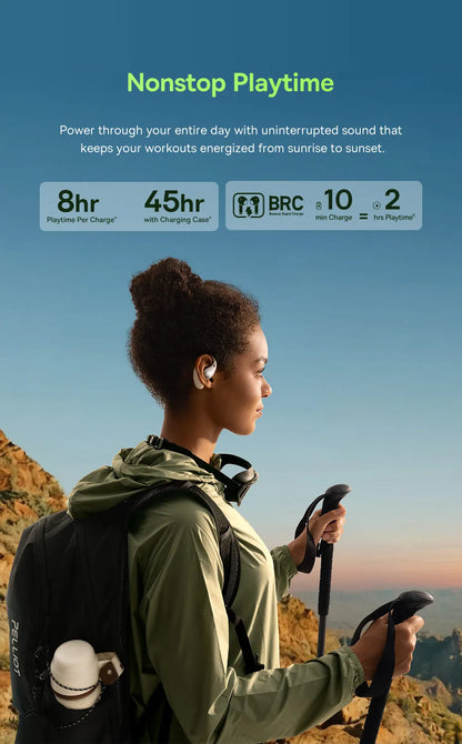 Baseus Eli Sport 2 avoimetyyppiset langattomat kuulokkeet, Bluetooth 6.0, OWS-kuulokkeet, korkean resoluution ääni LDAC-tuella, OWS-kuulokkeet, korvakoukulla varustetut urheilukuulokkeet