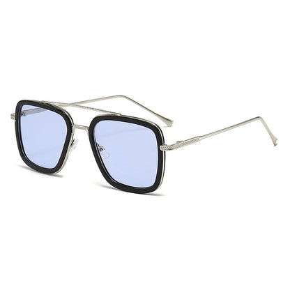 Ochelari de soare pătrați pentru bărbați, ochelari de soare metalici în stil steampunk pentru femei, ochelari de soare la modă pentru activități în aer liber, accesoriu unisex