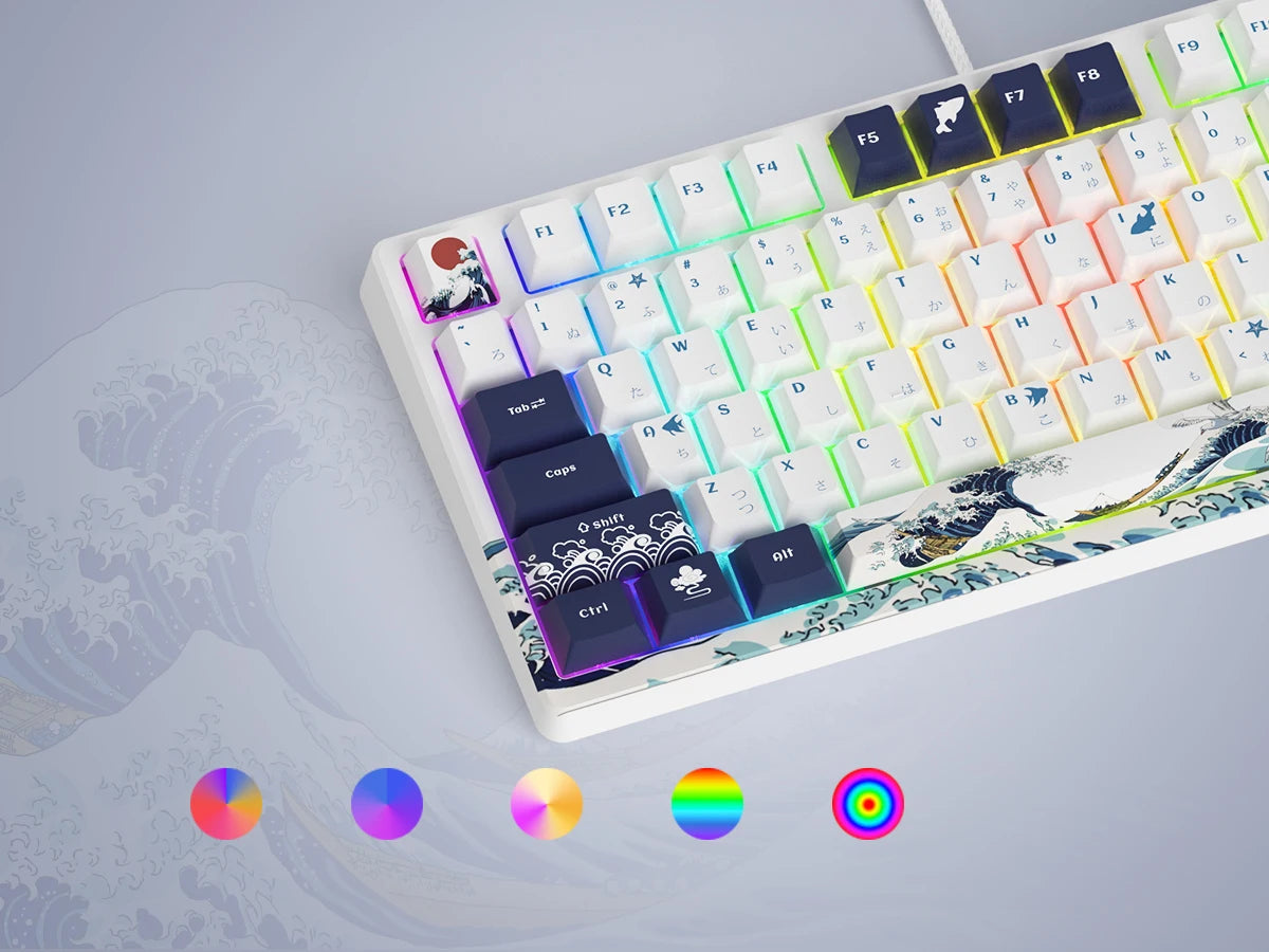 womier SK80 Gasket Mounted Mechanical Keyboard 81 Key Gamer Keyboard 75% Hot Swap RGB Gaming Keyboard with Smart Display for PC