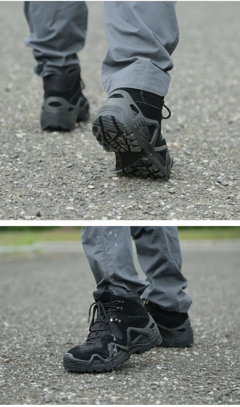 Hommes tactique militaire formation désert bottes mâle en plein air Camping randonnée escalade Trekking chasse chaussures antidérapantes sport baskets
