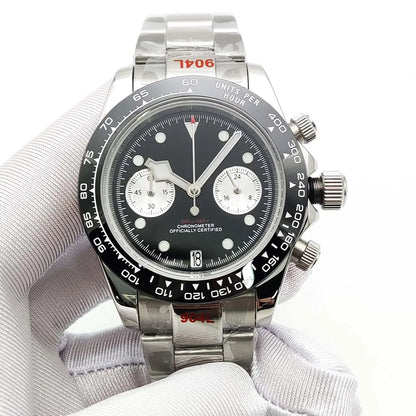 Men's VK64 Sapphire Quartz Stainless Steel Chronograph Casual Sport Waterproof Men's Automatic Watch