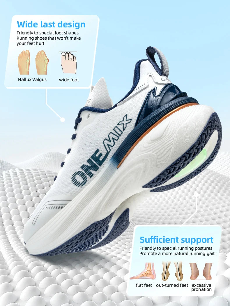 ONEMIX new jogging running shoes for women and men, light sneakers, road shoes, wear-resistant fashion sports shoes for fitness