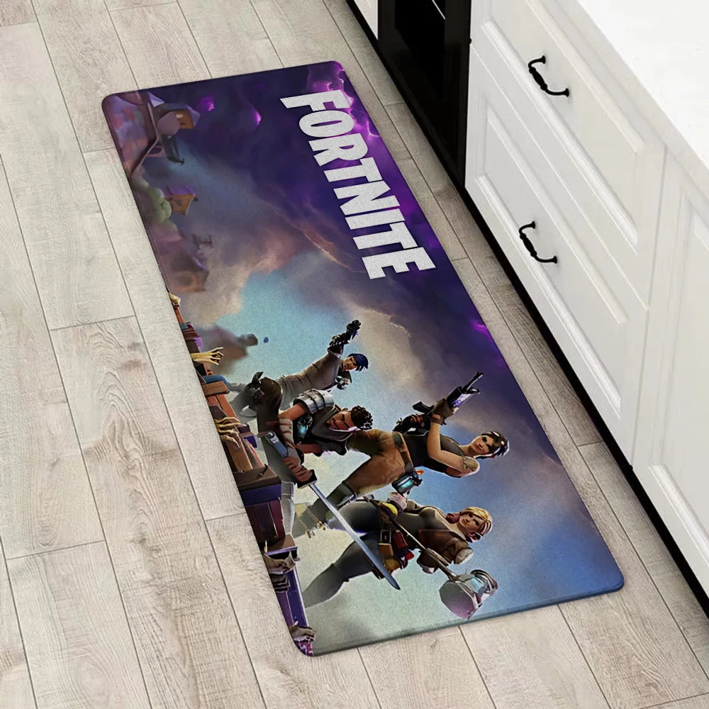 Fußmatte für die Eingangstür im Fortnites-Game-Design, rutschfester Küchenteppich, Teppiche für Wohnzimmer, Balkon und Badezimmer, Fußmatte, Bodenmatten, Teppich