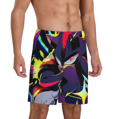 Pantalones cortos de pijama personalizados de Sonic the Hedgehog para hombre, para dormir y estar por casa