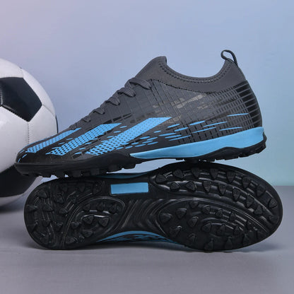 Nouveaux hommes chaussures de Football Futsal bottes de Football en salle Sport Match formation enfants TF crampons herbe cheville vente chaude haute qualité lumière