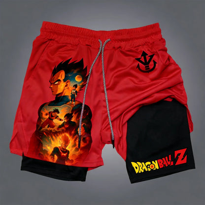 Dragon Ball Son Goku Summer Men's Bot Fitness 2025 Double-Layer Replica Two-Piece Loose-Fit Training Running Shorts Casual Pants