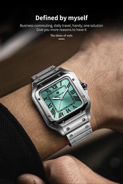 2026 New MACARLON Design 38mm Mechanical Watch Men's Sapphire Glass Luminous Stainless Steel Waterproof China NH35 Automatic Watch