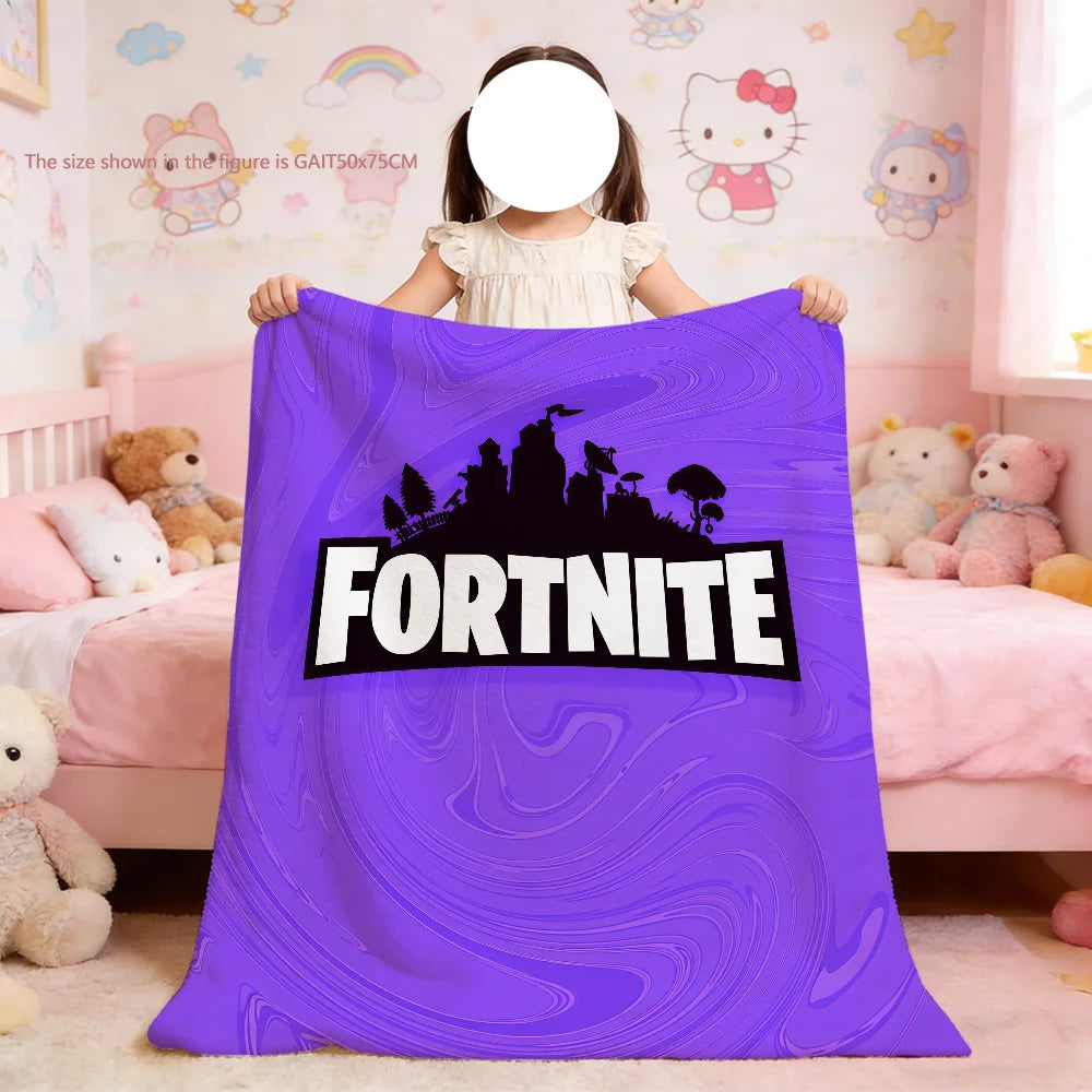 F-Fortnite Logo Game Blanket For Soft Throw Blanket for Picnic Bed Sofa Home Bedroom Cozy Warm Comfortable
