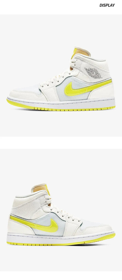 Aito Nike Air Jordan 1 Mid AJ1 Lakers -koripallokengät, puolikorkeat, DB2822-107