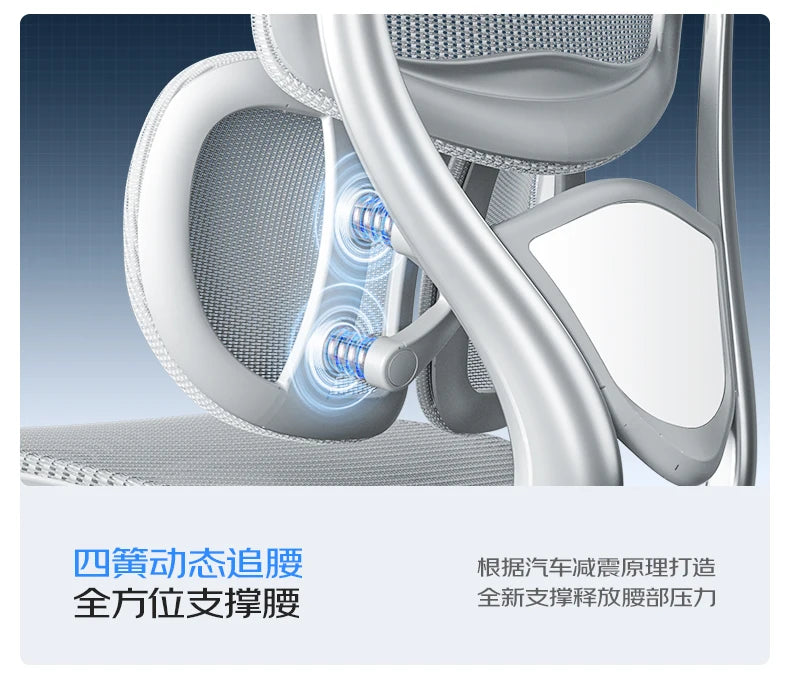 Ergonomic Computer Office Chair with Footrest, Comfortable Designer Executive Chair, Adjustable Luxury Swivel Gaming Chair for Home & Work