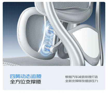 Ergonomic Computer Office Chair with Footrest, Comfortable Designer Executive Chair, Adjustable Luxury Swivel Gaming Chair for Home & Work