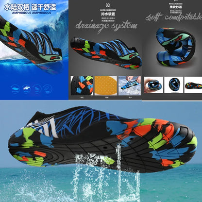 2023Yoga Sports Water Sneakers Unisex Swimming Aqua Seaside Barefoot Slippers Surf Upstream Light Quick-Drying Beach Water Shoes