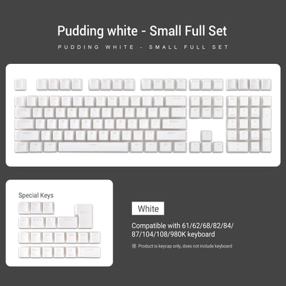 129 Keys PBT Double Shot ISO Layout Keycap Pudding Keycaps For Mx Switch Mechanical Keyboard OEM Profile RGB backlit Key Caps
