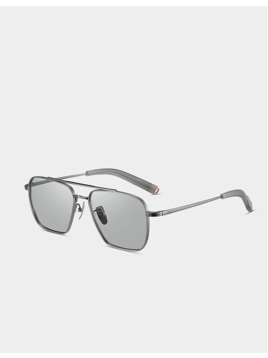 Ochelari de soare polarizați pentru bărbați CAPONI, Seiko, din titan pur, fotocromatici, pentru activități în aer liber și conducere, UV400, ochelari de soare de marcă originală BS50004