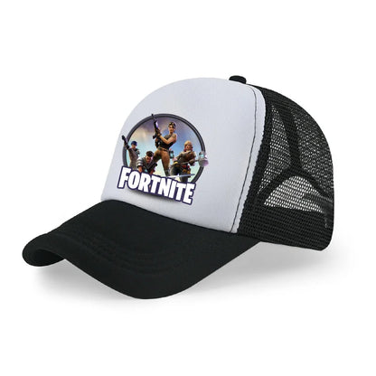 Fortnite Baseball Cap Cartoon Game Printed Hat Kids Summer Breathable Mesh Hat Adjustable Peaked Cap Children’s Birthday Gift