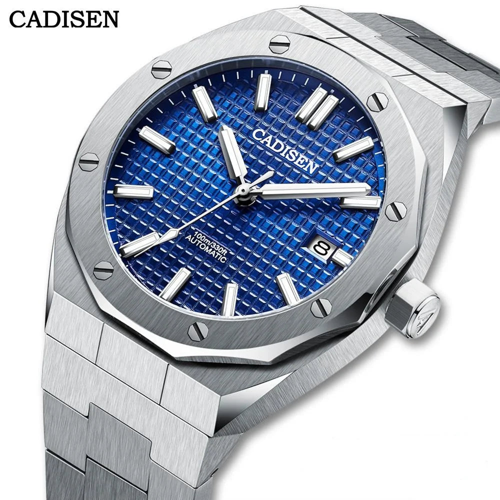 CADISEN Luxury Design 42MM Men's Watches Japan MIYOTA 8215 Sapphire Glass Mechanical Automatic Watch Men 100M Waterproof
