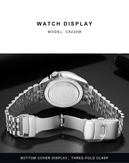 CADISEN New Luminous Men Mechanical Wristwatches Ceramic Bezel MIYOTA 8215 Sapphire Glass Automatic Watch Men Relogio Masculino