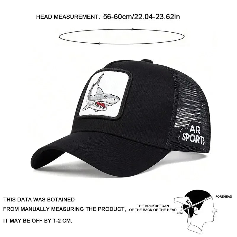 Animal embroidery net rooster hat male and female animal baseball cap hip Hop duck cap suitable for outdoor sports fishing visor