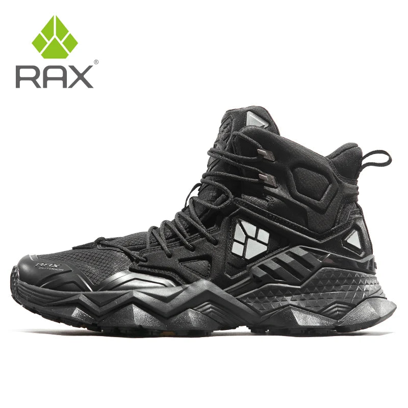 RAX Winter Men's and Women's Hiking Shoes Snow Boots Waterproof Leather Sports Shoes Super Warm Men's Outdoor Work Boots