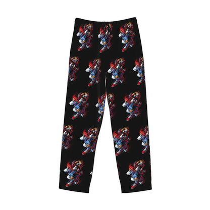 Pantalones de pijama personalizados para hombre con estampado «Soniced», con motivo de erizo, ropa de dormir, pantalones de estar por casa con bolsillos