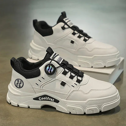Nouvelles chaussures basses pour hommes, à boucle rotative, sportives, décontractées, tendance, d'extérieur, imperméables, chaussures de travail, semelle EVA, caoutchouc, Zapatillas Hombre