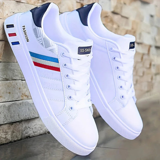 Pánské ležérní tenisky, skateboardové boty, boty z PU, ploché boty, studentské outdoorové tenisky, městské boty, šněrovací vycházkové boty, nadměrné velikosti 48