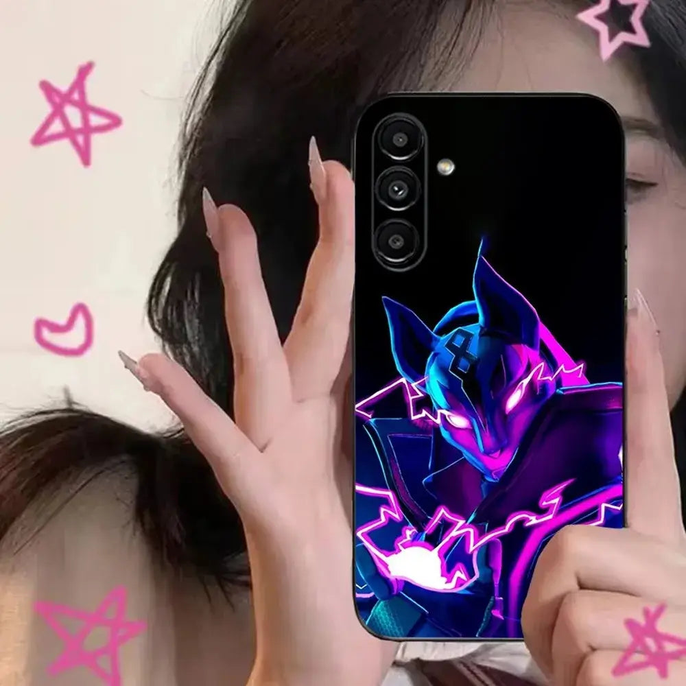 R-Royale F-Fortnite Phone Case For Samsung S24, S21, S22, S23, S30, Ultra, S20, Plus, FE, Lite, Note, 10, 9, 5G Black Soft Cover
