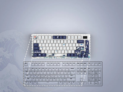 womier SK80 Gasket Mounted Mechanical Keyboard 81 Key Gamer Keyboard 75% Hot Swap RGB Gaming Keyboard with Smart Display for PC