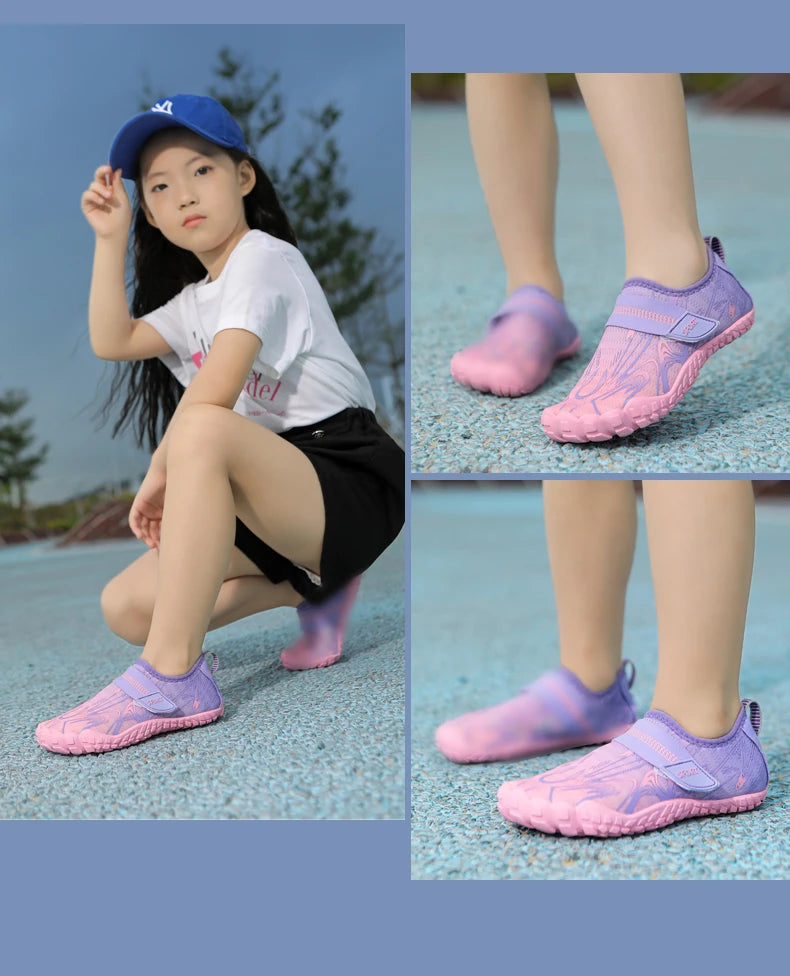 New children's boys and girls beach quick diving shoes, Qianjiang swimming shoes, indoor fitness floor shoes, bathroom shoes, sizes 29-38