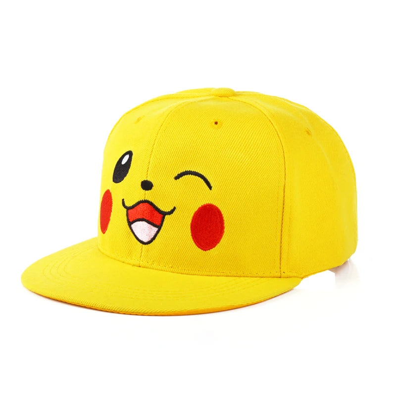Anime Figure Pokemon Baseball Cap Pikachu Hat Adjustable Pokemon Cosplay Hip Hop Cartoon Adult Hats Boy Girl Kids Birthday Gifts