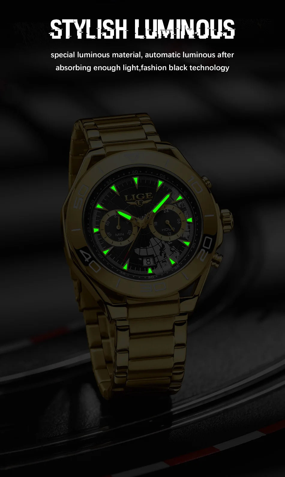 LIGE Luxe herenhorloges Casual zakelijk horloge Herenmode Waterdicht Militair herenhorloge met kwarts Montre Homme