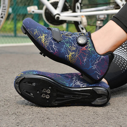 Zapatillas de ciclismo nuevas para hombre con cierre automático para carretera, montaña y exterior; zapatillas deportivas de ciclismo para mujer para spinning indoor