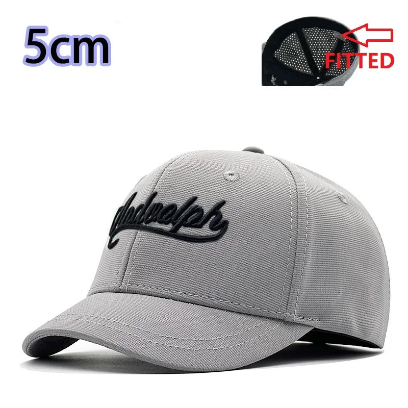 Big Size Closed Back Baseball Caps Mesh Breathable Trucker Caps for Big Heads Men Extra Large Head High Top Sports Cap 60cm 65cm