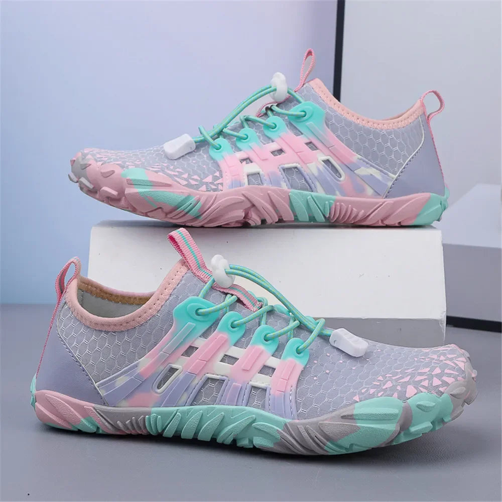 Men's and women's water shoes, upstream wading swimming barefoot five-finger aqua shoes, colorful beach seaside light unisex sneakers new