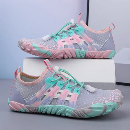 Men's and women's water shoes, upstream wading swimming barefoot five-finger aqua shoes, colorful beach seaside light unisex sneakers new