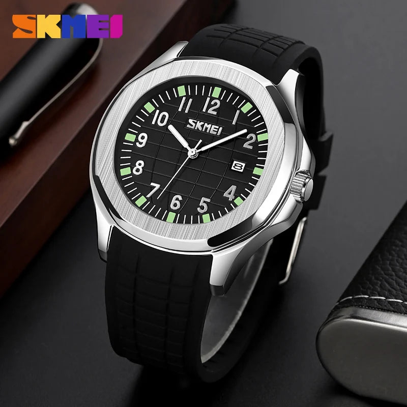 Skmei 9286 Luxe sporthorloge met datum en siliconen band voor heren (Relogio Masculino) met quartz-uurwerk