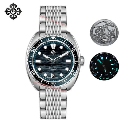 IXDAO IPOSE 2026 New Men's Automatic Mechanical Watch Poseidon Pattern Diving Watch 20Bar Stainless Steel BWG-9 Reloj Hombre