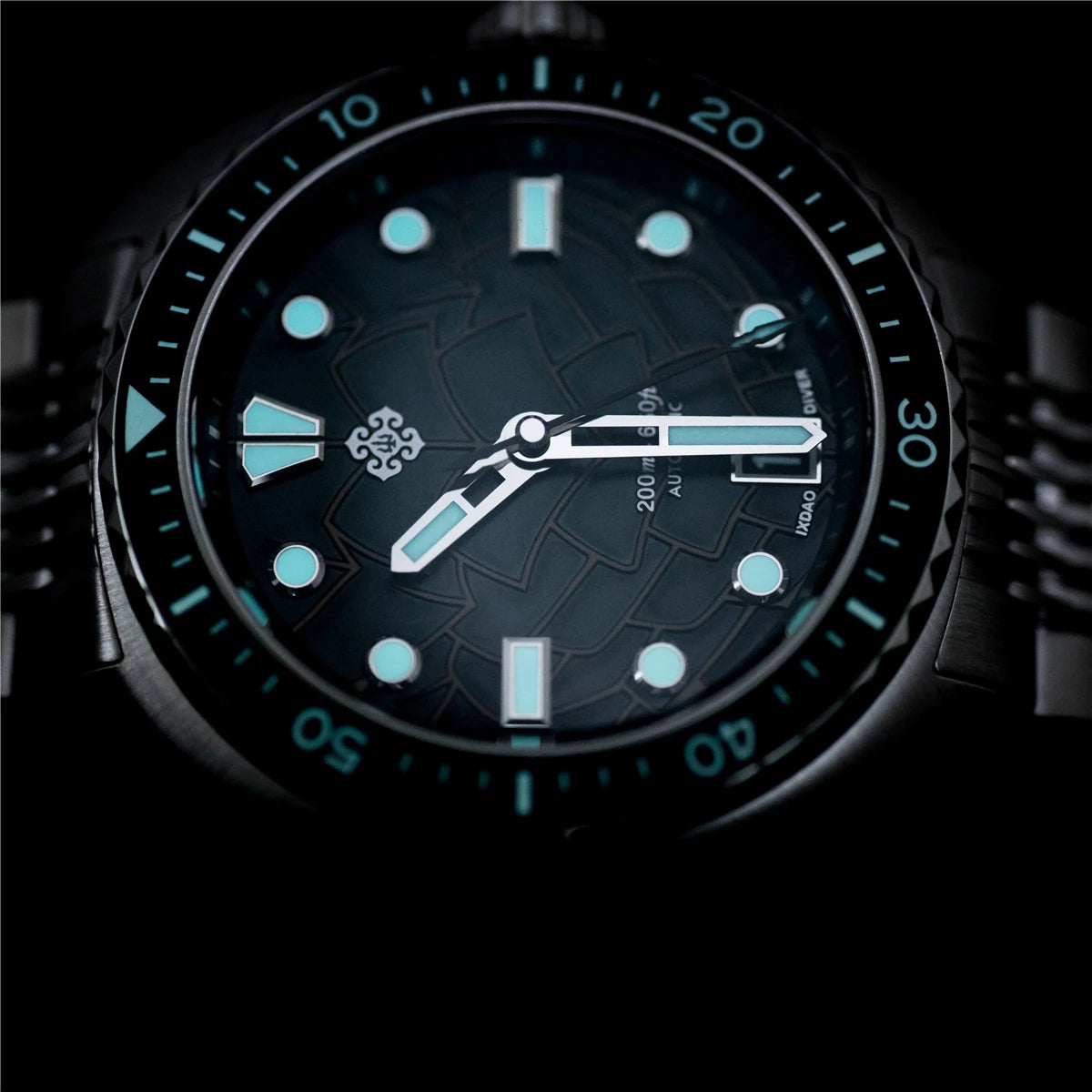 IXDAO IPOSE 2026 New Men's Automatic Mechanical Watch Poseidon Pattern Diving Watch 20Bar Stainless Steel BWG-9 Reloj Hombre