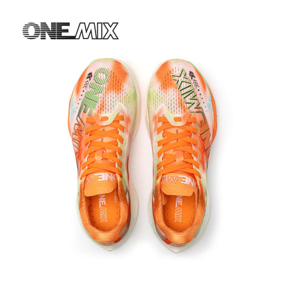 ONEMIX Nové nylonové běžecké boty s karbonovou deskou pro maraton a závody – tlumící nárazy, profesionální stabilní opora, ultralehké tenisky s odrazem
