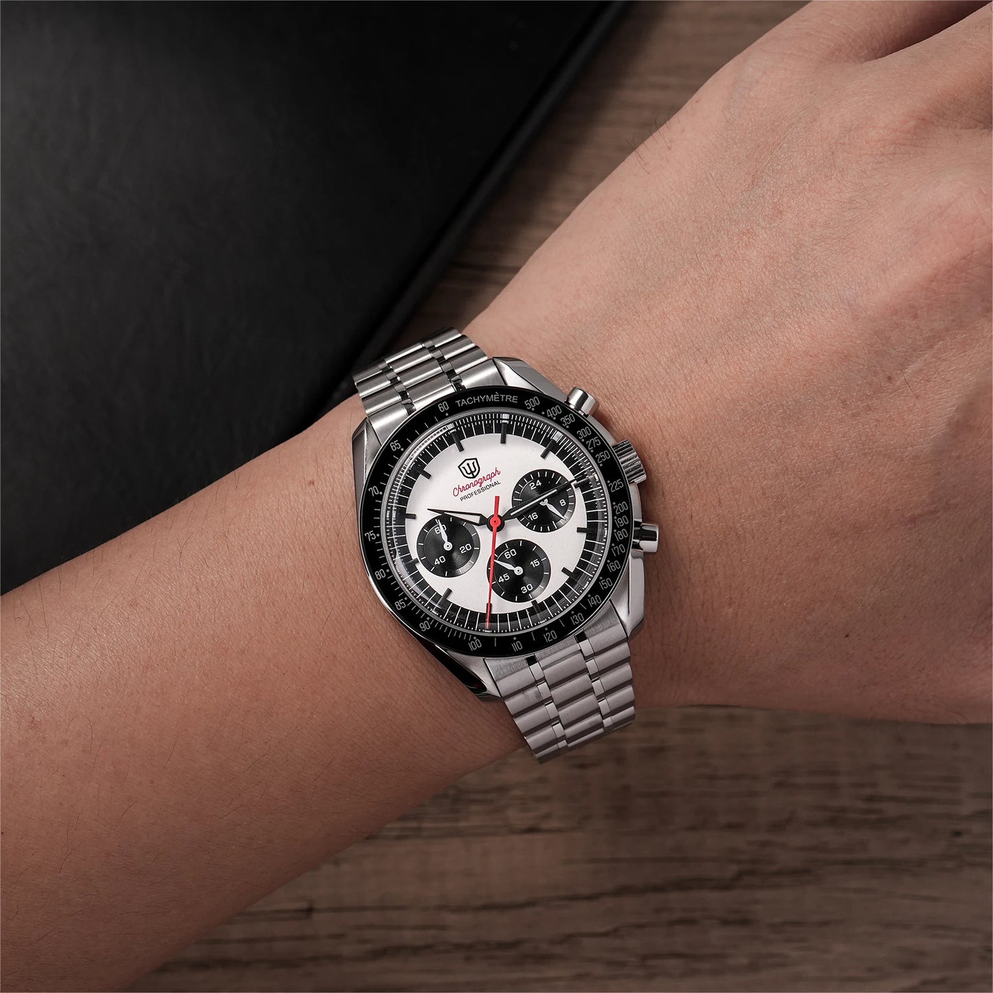 Watchdives New Wd1863 Quartz Men Watch VK63 Chronograph Bubble Sapphire Waterproof 39Mm Steel Top Brand Luxury Business Watch