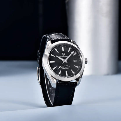 Montre de luxe pour homme PAGANI DESIGN – Modèle automatique mécanique (calibre 8215), en acier inoxydable, étanche, avec affichage de la date et aiguilles luminescentes