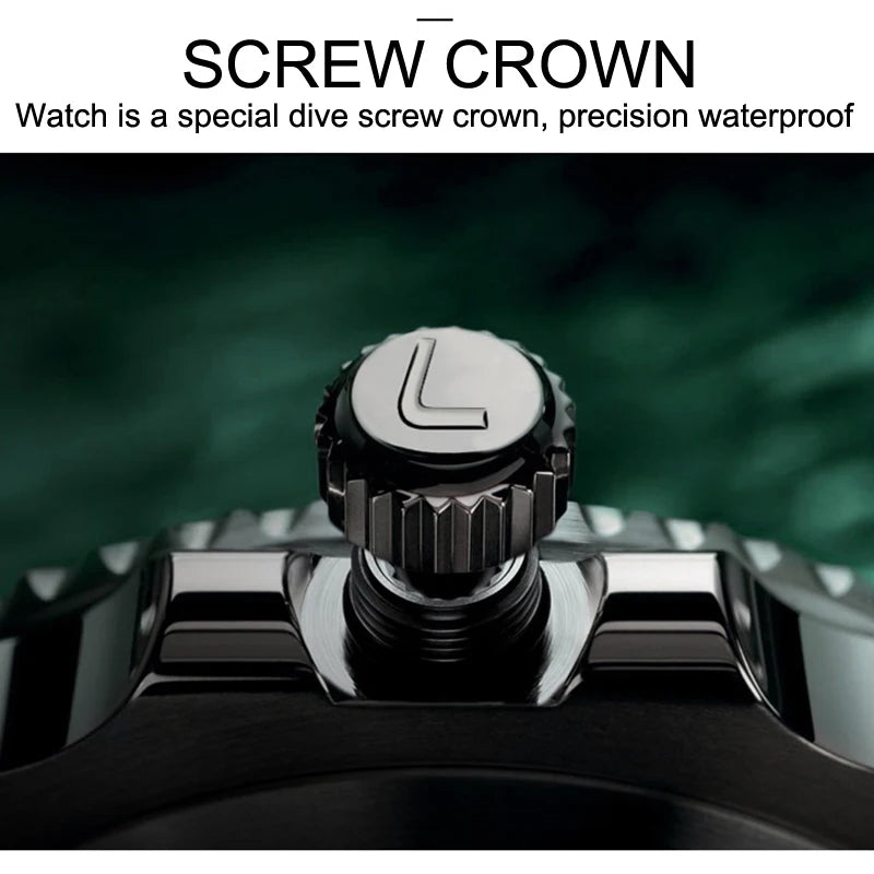 LOREO Original Men's Business Watch 20ATM Waterproof Wristwatch Top Brand Casual Sport Seagull Automatic Mechanical Watch Men