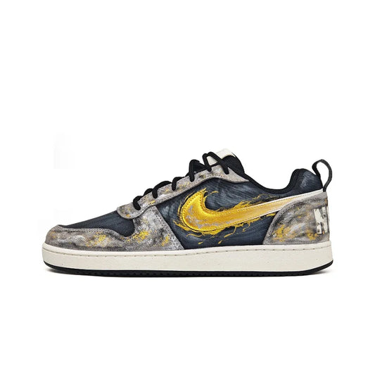 Sneakers personalizzate Nike Court Borough Custom "Black Gold Tarot & Apollo" - Sneakers da uomo basse