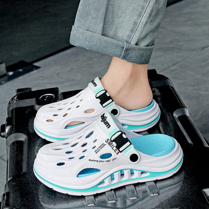 Sabots de plage d'été pour hommes, sandales d'extérieur, pantoufles confortables, tongs EVA pour hommes, chaussures de jardin décontractées, pantoufles de plage pour hommes et femmes