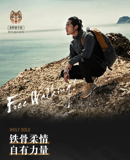 RAX Winter Hiking Boots Men Waterproof Breathable Outdoor Sports Sneakers Trekking Boots Mountain Trekking Shoes Big Size