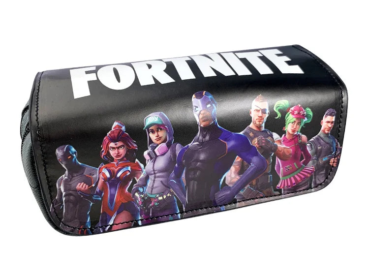 Estojo Fortnite Novo com Figura Cartoon Estampada, Bolsas para Lápis, Estojos Fofos para Rapazes, Material Escolar, Presentes de Aniversário para Crianças