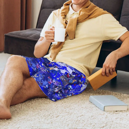 Pantalones cortos de pijama personalizados de Sonic the Hedgehog para hombre, para dormir y estar por casa