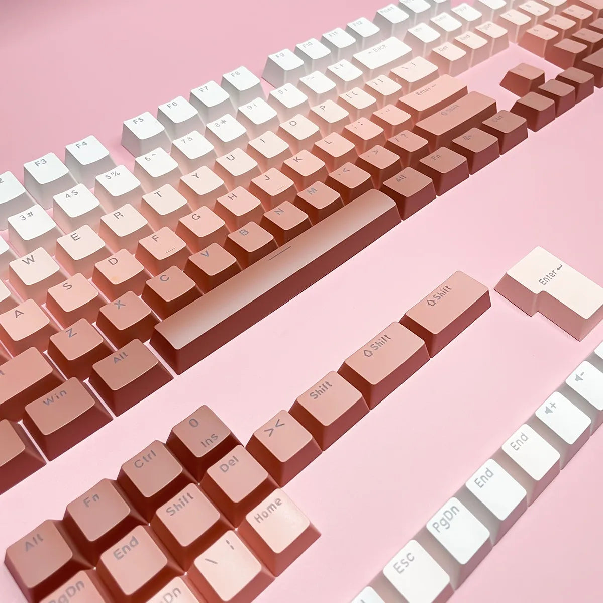 132 Keys OEM Profile Gradient backlit RGB Keycaps For Cherry Mx Switch Mechanical Gamer Keyboard PBT Keycap ISO Layout Key caps