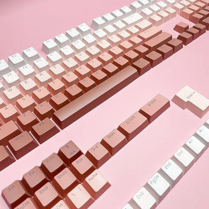 132 Keys OEM Profile Gradient backlit RGB Keycaps For Cherry Mx Switch Mechanical Gamer Keyboard PBT Keycap ISO Layout Key caps