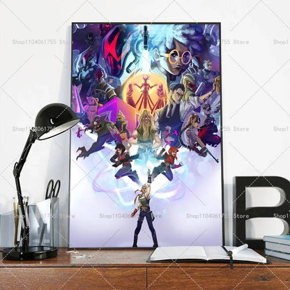 F-Fortnites-Game beliebtes Poster, selbstklebender Kunst-Wandsticker aus wasserfestem Papier für Café, Bar und Zimmerdekor